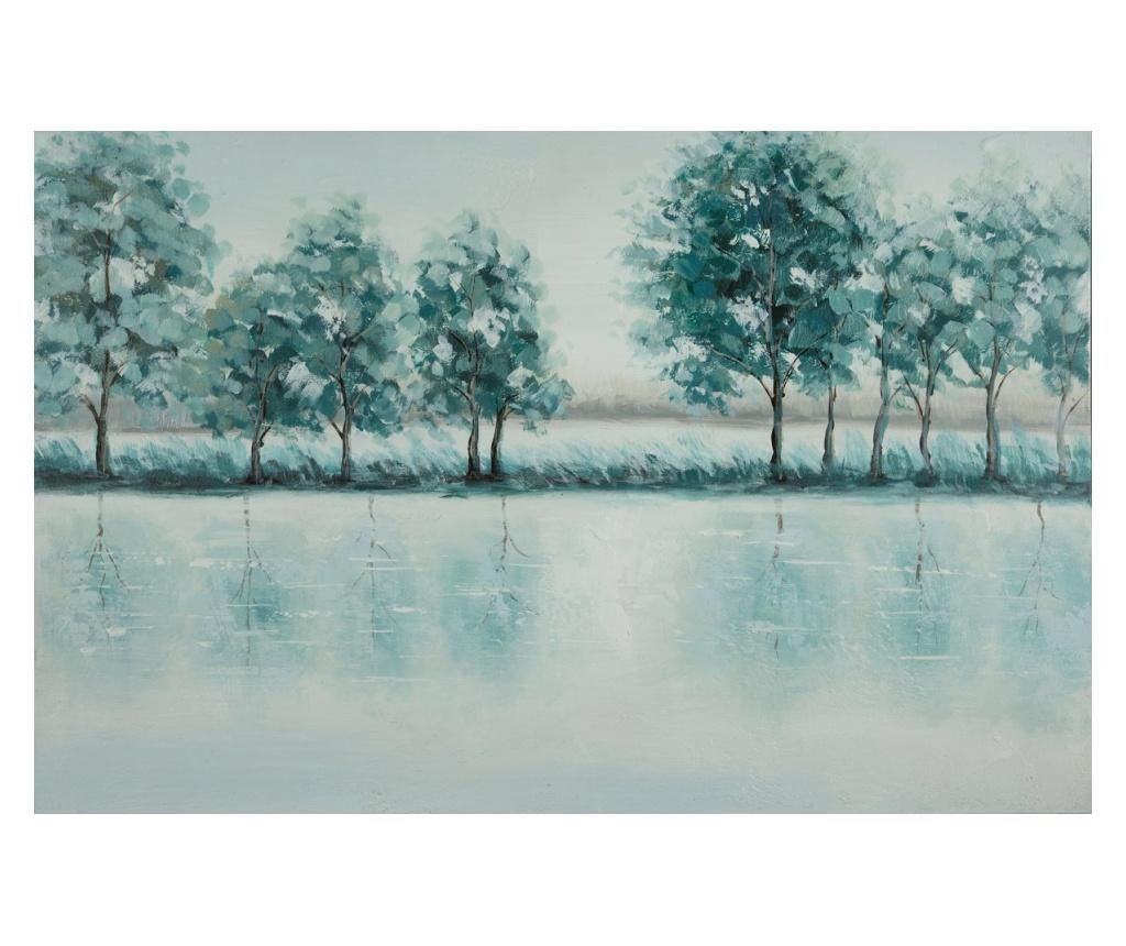Tablou Blue Lake 60×90 cm – Eurofirany, Albastru Eurofirany